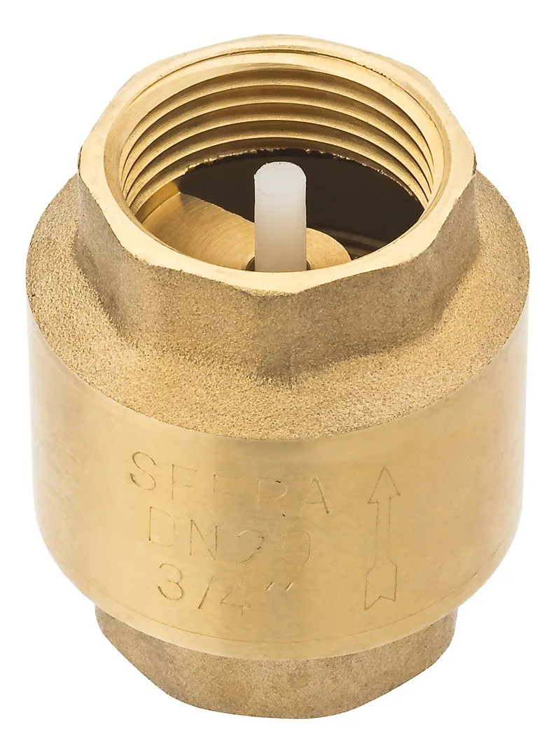 Válvula Retenção Vertical Latão Ar Agua Oleo Emb Poliet