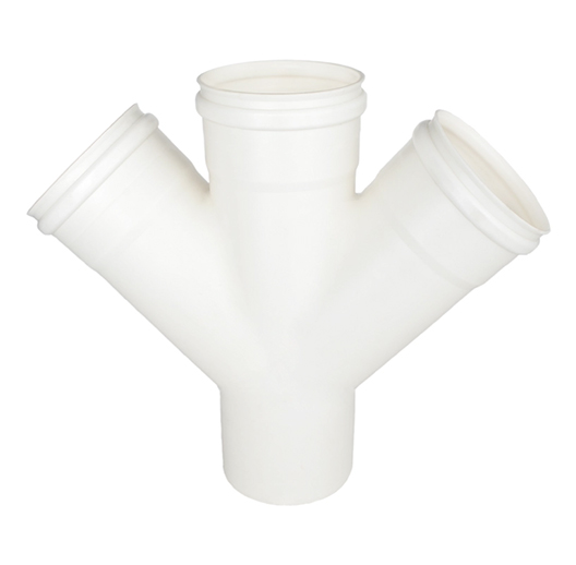 Junção Dupla PVC para Esgoto Branco