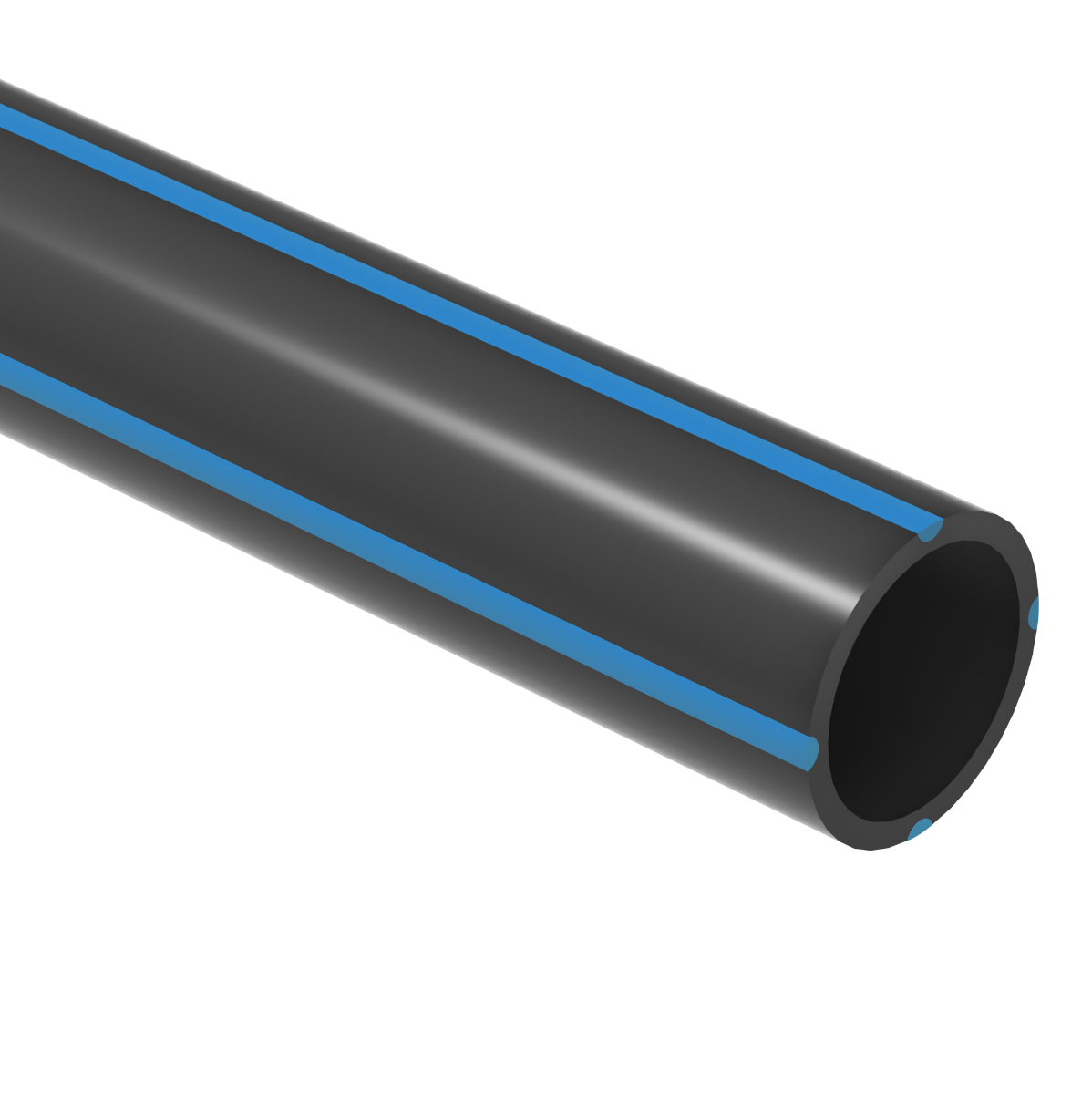 Tubo PEAD com Listra Azul (Água)